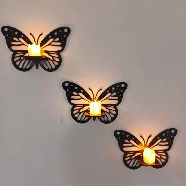 Wooden Butterfly Wall Art Shelves
