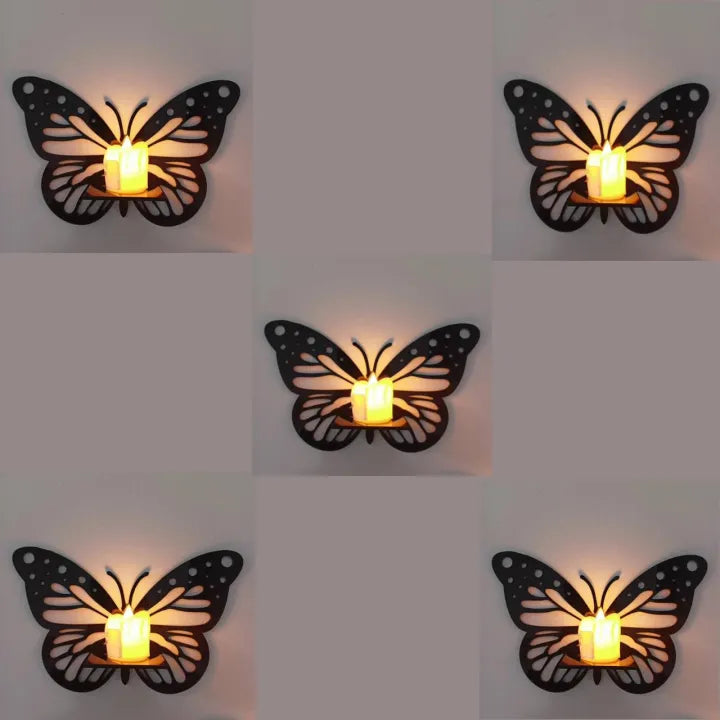 Wooden Butterfly Wall Art Shelves